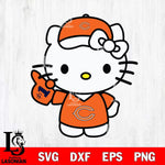 Chicago Bears Hello Kitty sport 5 Svg Eps Dxf Png File, Digital Download, Instant Download