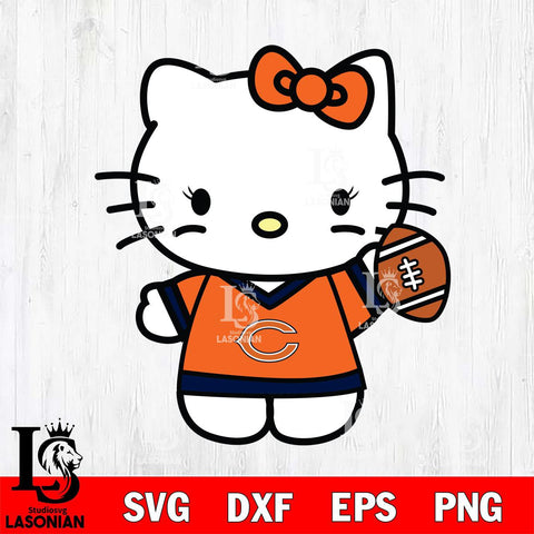 Chicago Bears Hello Kitty sport 7 Svg Eps Dxf Png File, Digital Download, Instant Download