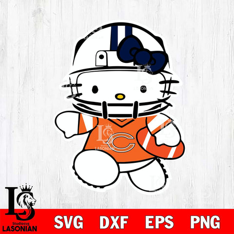 Chicago Bears Hello Kitty sport 8 Svg Eps Dxf Png File, Digital Download, Instant Download
