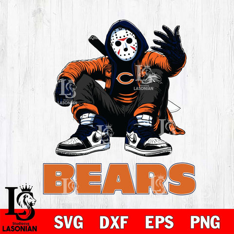 Chicago Bears Jason Voorhees Halloween SVG Svg Eps Dxf Png File, Digital Download, Instant Download