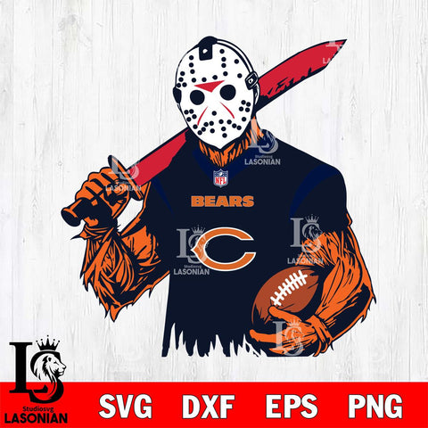 Chicago Bears Jason Voorhees Horror 11 Svg Eps Dxf Png File, NFL svg, Digital Download, Instant Download
