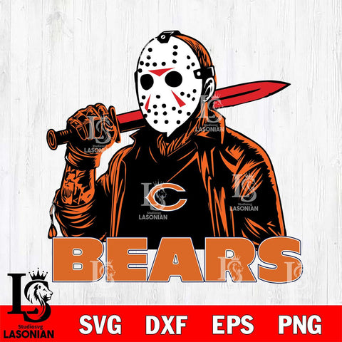 Chicago Bears Jason Voorhees Horror 12 Svg Eps Dxf Png File, NFL svg, Digital Download, Instant Download