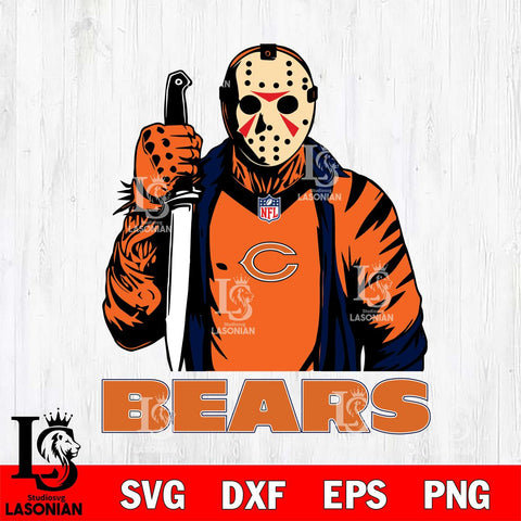 Chicago Bears Jason Voorhees Horror 3 Svg Eps Dxf Png File, NFL svg, Digital Download, Instant Download