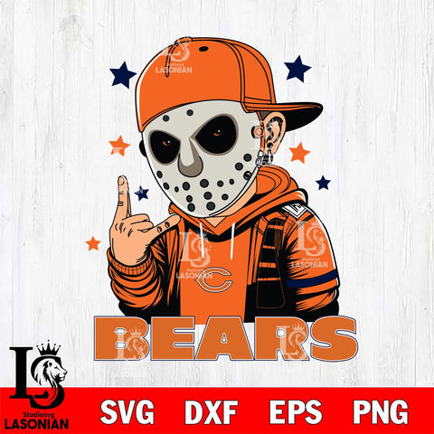 Chicago Bears Jason Voorhees Horror 9 Svg Eps Dxf Png File, NFL svg, Digital Download, Instant Download