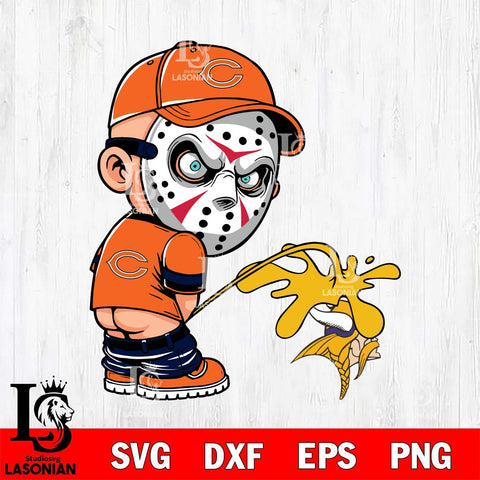 Chicago Bears Jason Voorhees Piss On Minnesota Vikings Svg Eps Dxf Png File, Digital Download, Instant Download
