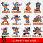 Chicago Bears Lilo and stitch Sport NFL Bundle 12 SVG DXF EPS PNG FILE,Bundle Stitch File Cut,NFL Digital Download,Instant Download, Silhouette