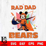 Chicago Bears Mickey Wearing Hoodie Rad Dad SVG DXF EPS PNG FILE, Disney Father day File Cut,Digital Download,Instant Download,Disney Svg Files