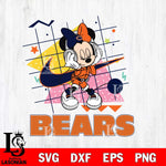 Chicago Bears Minnie Mouse Dancing SVG DXF EPS PNG FILE, Disney Father day File Cut,Digital Download,Instant Download,Disney Svg Files