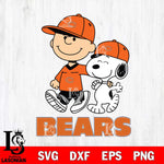 Chicago Bears Peanuts Snoopy Friends SVG DXF EPS PNG FILE,Snoopy File Cut, Nfl Digital Download,Instant Download, Silhouette