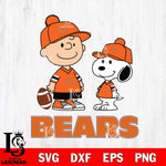 Chicago Bears Peanuts Snoopy Friends Football SVG DXF EPS PNG FILE,Snoopy File Cut, Nfl Digital Download,Instant Download, Silhouette