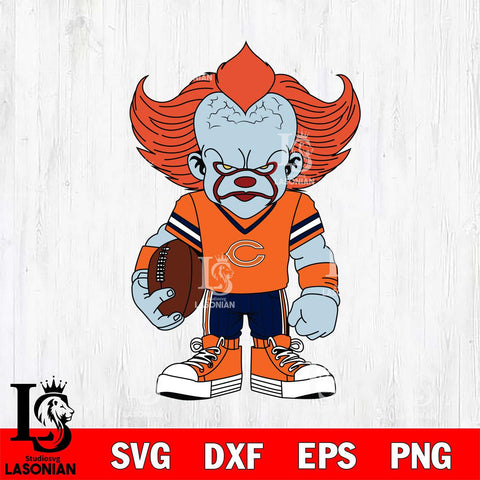Chicago Bears Pennywise Horror Sport 11 Svg Eps Dxf Png File, NFL svg, Digital Download, Instant Download