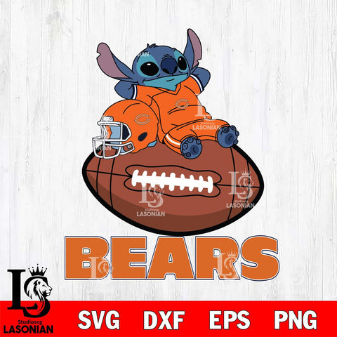 Chicago Bears Stitch Big NFL football SVG DXF EPS PNG FILE, NFL File Cut, Digital Download,Instant Download, Silhouette, Cricut