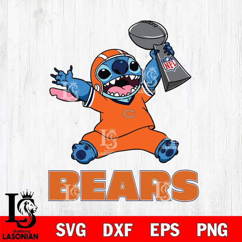 Chicago Bears Stitch Champion SVG DXF EPS PNG FILE, Stitch File Cut,NFL Digital Download,Instant Download, Silhouette