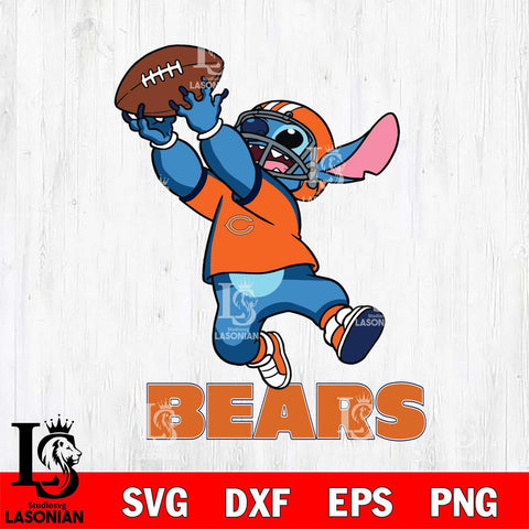 Chicago Bears Stitch Rugby Ball SVG DXF EPS PNG FILE, Stitch File Cut,NFL Digital Download,Instant Download, Silhouette