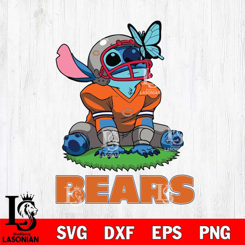 Chicago Bears Stitch Rugby Ball Sport SVG DXF EPS PNG FILE, Stitch File Cut,NFL Digital Download,Instant Download, Silhouette