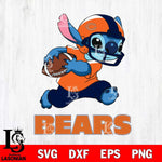 Chicago Bears Stitch Run Rugby Ball SVG DXF EPS PNG FILE, Stitch File Cut,NFL Digital Download,Instant Download, Silhouette
