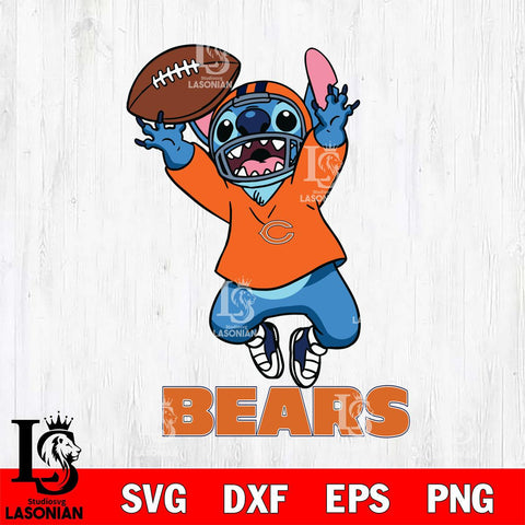 Chicago Bears Stitch Sport Football SVG DXF EPS PNG FILE, Stitch File Cut,NFL Digital Download,Instant Download, Silhouette