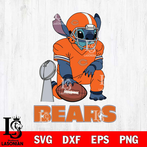 Chicago Bears Stitch Vince Lombardi Trophy SVG DXF EPS PNG FILE, NFL File Cut, Digital Download,Instant Download, Silhouette, Cricut