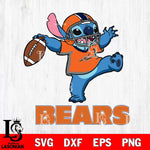 Chicago Bears Stitch dance rugby ball SVG DXF EPS PNG FILE, Stitch File Cut,NFL Digital Download,Instant Download, Silhouette