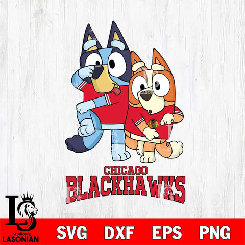 Chicago Blackhawks Bluey Chilli Dance Mode Svg Eps Dxf Png File, Digital Download, Instant Download