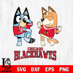 Chicago Blackhawks Bluey Chilli Sport Svg Eps Dxf Png File, Digital Download, Instant Download