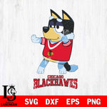 Chicago Blackhawks Bluey Dad Dance Svg Eps Dxf Png File, Digital Download, Instant Download