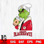 Chicago Blackhawks Grinch Bougie Football Svg Eps Dxf Png File, Digital Download, Instant Download