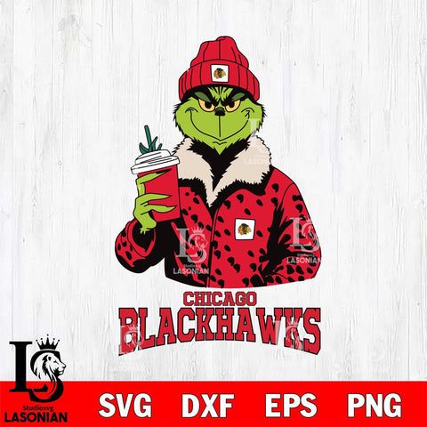 Chicago Blackhawks Grinch Leopard Svg Eps Dxf Png File, Digital Download, Instant Download
