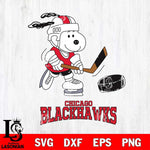 Chicago Blackhawks Snoopy Hockey Svg Eps Dxf Png File, Digital Download , Instant Download, Svg Files