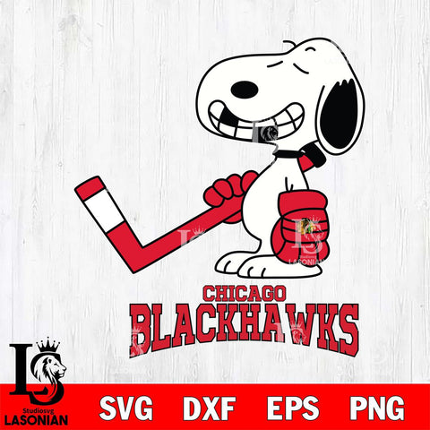 Chicago Blackhawks Snoopy NHL Hockey SVG DXF EPS PNG FILE,NHL File Cut,Disney Digital Download,Instant Download, Silhouette
