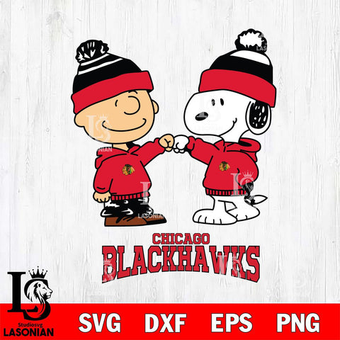 Chicago Blackhawks Snoopy and Charlie Brown Hockey Sport Svg Eps Dxf Png File, Digital Download , Instant Download, Svg Files