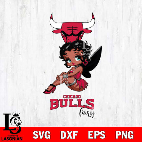 Chicago Bulls Beauty Black Fairy Betty Boop