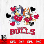 Chicago Bulls Bluey & Bingo 10 Svg Eps Dxf Png File, NBA svg, Digital Download, Instant Download