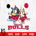 Chicago Bulls Bluey & Bingo 11 Svg Eps Dxf Png File, NBA svg, Digital Download, Instant Download