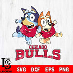 Chicago Bulls Bluey & Bingo 13 Svg Eps Dxf Png File, NBA svg, Digital Download, Instant Download