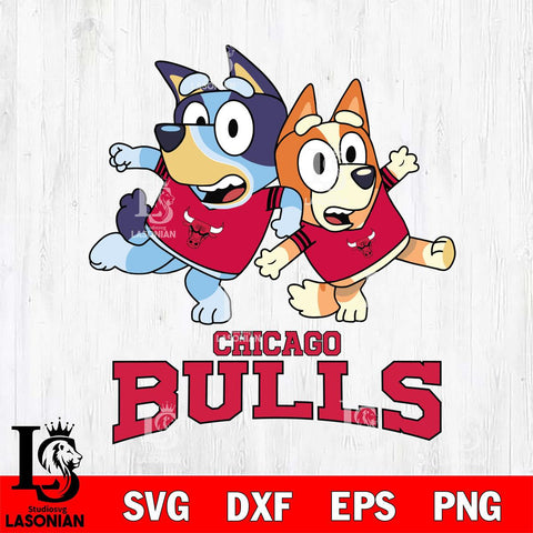 Chicago Bulls Bluey & Bingo 13 Svg Eps Dxf Png File, NBA svg, Digital Download, Instant Download