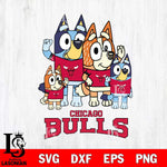 Chicago Bulls Bluey & Bingo 14 Svg Eps Dxf Png File, NBA svg, Digital Download, Instant Download
