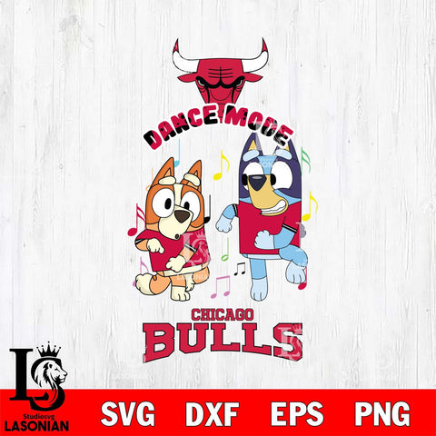 Chicago Bulls Bluey Bingo Svg Eps Dxf Png File, NBA svg, Digital Download, Instant Download