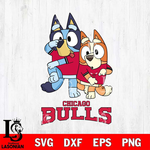Chicago Bulls Bluey & Bingo 18 Svg Eps Dxf Png File, NBA svg, Digital Download, Instant Download