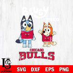 Chicago Bulls Bluey & Bingo 4 Svg Eps Dxf Png File, NBA svg, Digital Download, Instant Download