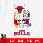 Chicago Bulls Bluey Chilli Dance Svg Eps Dxf Png File, Digital Download, Instant Download
