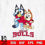 Chicago Bulls Bluey Chilli Dance Mode Svg Eps Dxf Png File, Digital Download, Instant Download