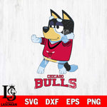 Chicago Bulls Bluey Dad Dance Svg Eps Dxf Png File, Digital Download, Instant Download