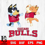 Chicago Bulls Bluey Dance Svg Eps Dxf Png File, Digital Download, Instant Download