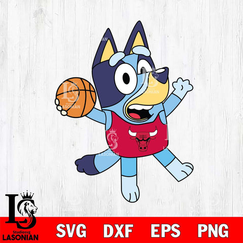 Chicago Bulls Bluey sport 3 Svg Eps Dxf Png File, Digital Download, Instant Download