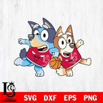 Chicago Bulls Bluey sport 7 Svg Eps Dxf Png File, Digital Download, Instant Download