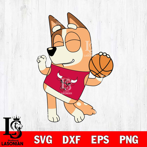 Chicago Bulls Chilli bluey sport Svg Eps Dxf Png File, Digital Download, Instant Download