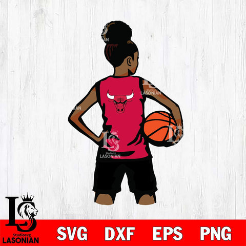 Chicago Bulls Girls sport 10 Svg Eps Dxf Png File, Digital Download, Instant Download