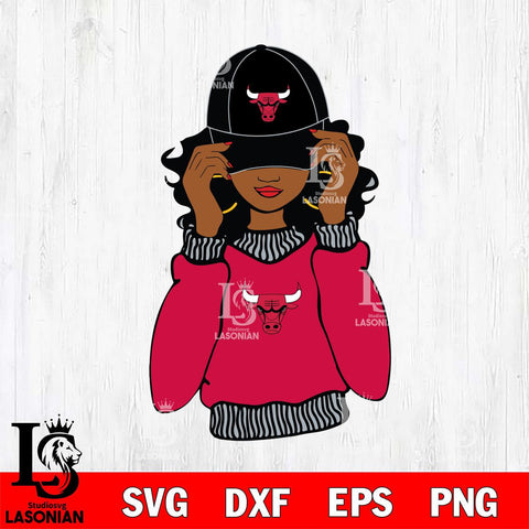 Chicago Bulls Girls sport 7 Svg Eps Dxf Png File, Digital Download, Instant Download