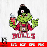 Chicago Bulls Grinch with coffee Svg Eps Dxf Png File, Digital Download, Instant Download